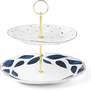 Lenox Blue Bay 2-Tiered Server, 3.05 LB