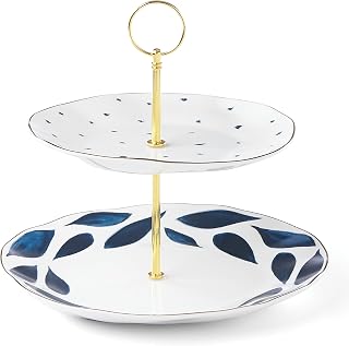 Lenox Blue Bay 2-Tiered Server, 3.05 LB