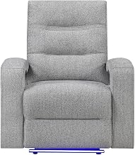 Global Furniture USA U6611 Grey 15 Power Recliner with LED