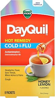 Vicks Hot Remedy Honey Lemon Flavored Cold n Flu, 8 Count