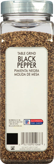 Table Grind Black Pepper by McCormick Culinary – 18 Ounce (Pack of 1), r, Model MC00065