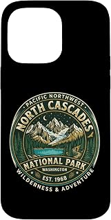 North Cascades National Park Washington Retro Badge Design Case for iPhone 14 Pro Max