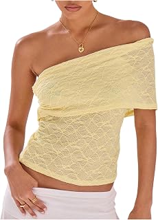 Women's Lace Off The Shoulder Tank Ruched Sleeveless Going Out Crop Tops