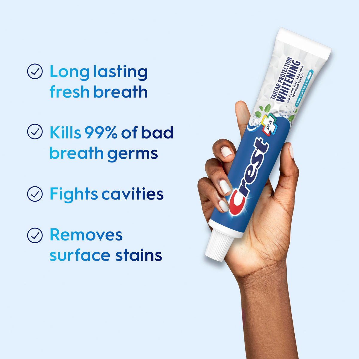 Tartar Protection & Anticavity Toothpaste with Fluoride by Crest – 2.4 Ounce (Pack of 3), Pack of 3, Model P_1838