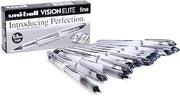 Uni-Ball Uni Mitsubishi Pencil - 12 Vision Elite UB200 Pens - Airplane Safe - Liquid Ink Rollerball Pen - 0.8mm Tip - Medium Writing - Black Pens
