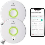 Kidde Smart Smoke Detector, WiFi, Alexa Compatible Device, Hardwired w/Battery Backup, Voice & App Alerts, 2 Pack