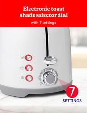 Betty Crocker White / 2-Slice / Modern Retro Toasters