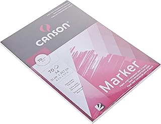Canson Marker A4 pad Including 70 Sheets of 70gsm Layout bleedproof Paper: high White and Ultra-Smooth