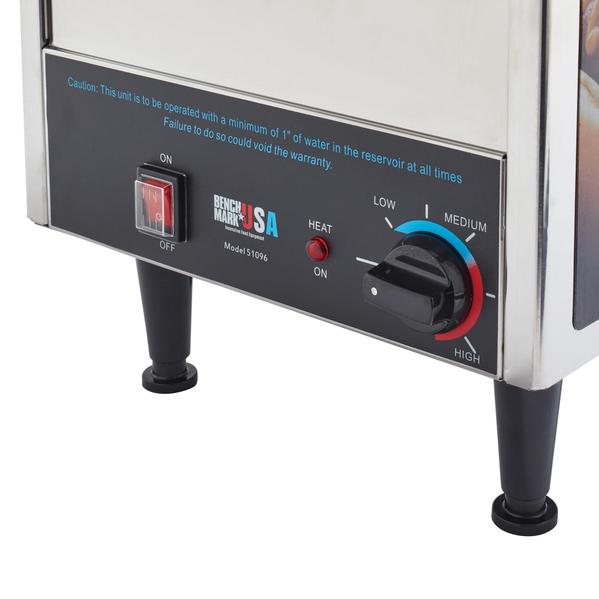 Benchmark Mini Cart Hotdog Steamer by Benchmark USA – 1 Count (Pack of 1), Stainless Steel, Model 60072