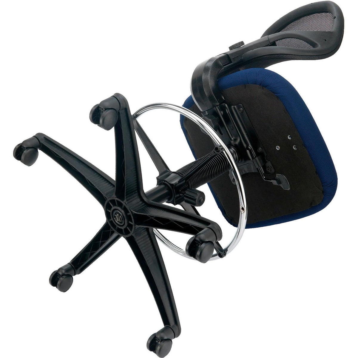 Armless Mesh Drafting Stool by Global Industrial – Plastic, Blue, Model A2813TMIX-BL