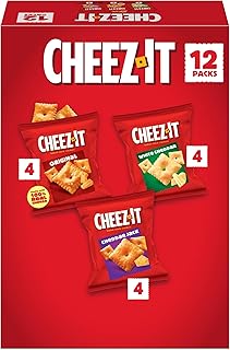 Cheez-It Cheese Crackers, Baked Snack Crackers, Lunch Snacks, Variety Pack, 12.1oz Box (12 Packs)