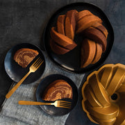 NW 75th Anniversary Braided Rope Bundt Cake Pan by Nordic Ware – 12 Cup, 12.0 cups, Aluminum, Gold, Model 95577