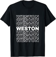 I Love Weston Retro Pattern Personalized First Name T-Shirt