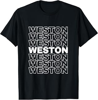 I Love Weston Retro Pattern Personalized First Name T-Shirt