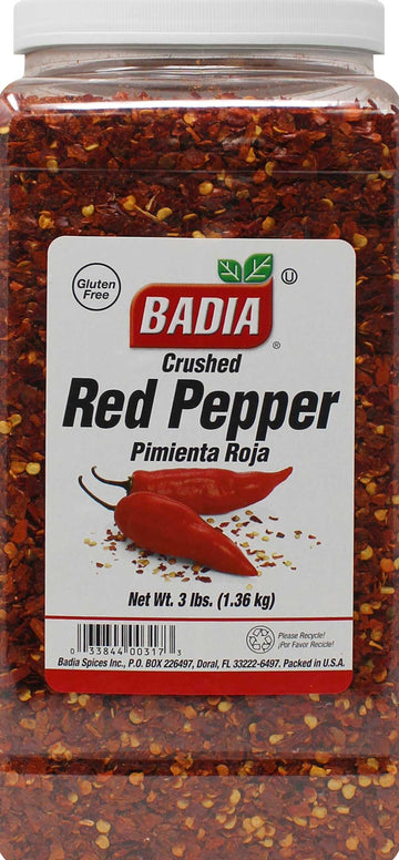 Crushed Red Pepper 3 Lbs - Pack of by Badia – Pack of 4