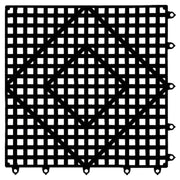 Versa-Mat Bar Black 12'' x 12'' (1 EACH) by San Jamar – 12"W x 12"L, Rubber, Black, Model VM5280BK