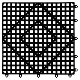 Versa-Mat Bar Black 12'' x 12'' (1 EACH) by San Jamar – 12"W x 12"L, Rubber, Black, Model VM5280BK