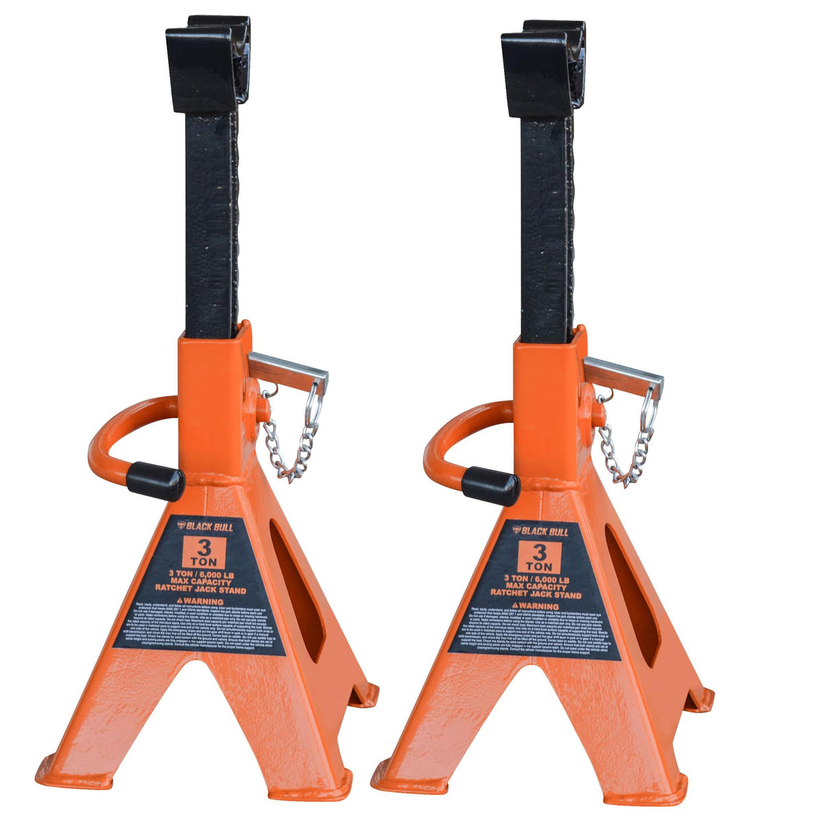 Black Bull 3 Ton / Orange & Black / 1 Jack Stands
