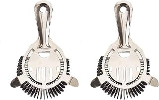 American Metalcraft S208 Bar Strainer, Two Prong, Stainless Steel, 5-1/2" L (Pack of 2)