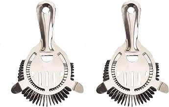 American Metalcraft S208 Bar Strainer, Two Prong, Stainless Steel, 5-1/2" L (Pack of 2)