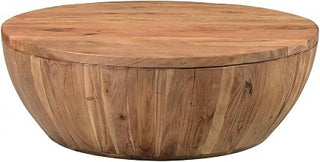 Starlight Canyon Home Brown Coffee Table with Solid Acacia Wood Top, Rustic Design, Lift-Top Storage Compartment, Durable Wood Frame, and Matte Finish for Living Room