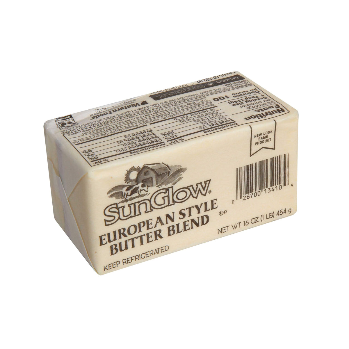 SunGlow European Style Butter Blend Margarine by Ventura Foods – 36/1 Lb, Pack of 36