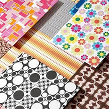Roylco Retro Pop Craft Paper, 32 Double-Sided Sheets in 16 Retro 60s Designs, Acid-Free Scrapbook Paper for Collage, Card Making & Craft Activities in Classrooms & Homes