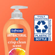 Antibacterial Liquid Hand Soap by Softsoap – 11.25 Fl Oz (Pack of 6), Bamboo, Crisp Clean, Pack of 6, Model US03562A