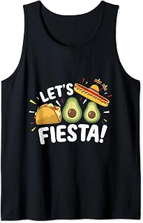Let's Fiesta! Mexican Cinco de Mayo Cool Food Party Tank Top