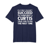 Curtis Funny Surname Family Tree Birthday Reunion Idea T-Shirt by Personalized Last Name Gifts Team Christmas Lovers – Navy Blue