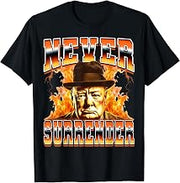 Never Surrender Winston Churchill British 90s Bootleg Style T-Shirt