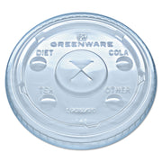 Fabri-Kal LGC1220 Greenware Cold Drink Lids Fits 9 12 20 oz Cups Clear 1000/Carton – Container Lid