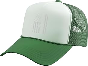 New Bedford, Massachusetts, American Flag Trucker Hat with Adjustable Mesh Back