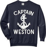 Captain Weston Anchor Boat Ship Boating Yacht Comfort Colors Adult Sweatshirt