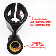 Indestructible Large Barrel/Wireless Microphone Holders - 2 Pack () by Performance Plus – 2 Pack, Rubberized Plastic, Black, Pack of 2, Model MH4W-2