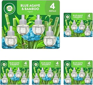 Air Wick Plug-In Scented Oil Refills, Blue Agave and Bamboo, Air Freshener, Essential Oils, 0.67 Fl Oz (Pack of 20)