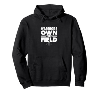 Curtis Warriors Own the Field Pullover Hoodie by Curtis Warriors Official High School Gear – Polyester, Black, Model 4FP81KF8F4G