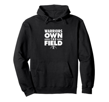 Curtis Warriors Own the Field Pullover Hoodie by Curtis Warriors Official High School Gear – Polyester, Black, Model 4FP81KF8F4G