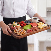 Homkula Wooden Serving Tray, Acacia Platter, 16 x 10 Inch