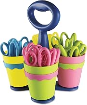 Westcott ACM14755 - School Scissor Caddy and 24 Kids Scissors with Microban