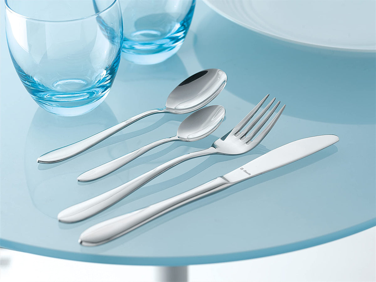Monogram Sure 16 Piece Boxed Flatware Set for 4 people by Amefa – Regular, Stainless Steel, Pack of 16, Model 842200MM16B62