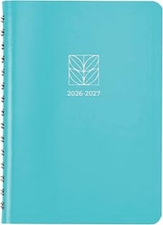 Blueline Essential Academic Daily/Monthly Planner, August 2026 to July 2027, Twin-Wire Binding, Soft Vicuana Cover, 8" x 5", Blue (CA201F.02)