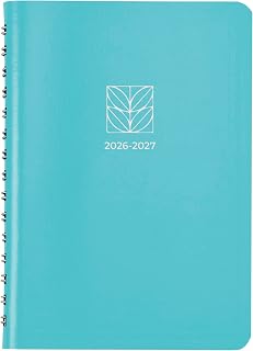 Blueline Essential Academic Daily/Monthly Planner, August 2026 to July 2027, Twin-Wire Binding, Soft Vicuana Cover, 8" x 5", Blue (CA201F.02)