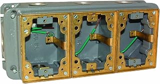 Hubbell-Raco 6275 107.8 Cubic Inch 3-Gang Rectangular Fully Adjustable Concrete Floor Box