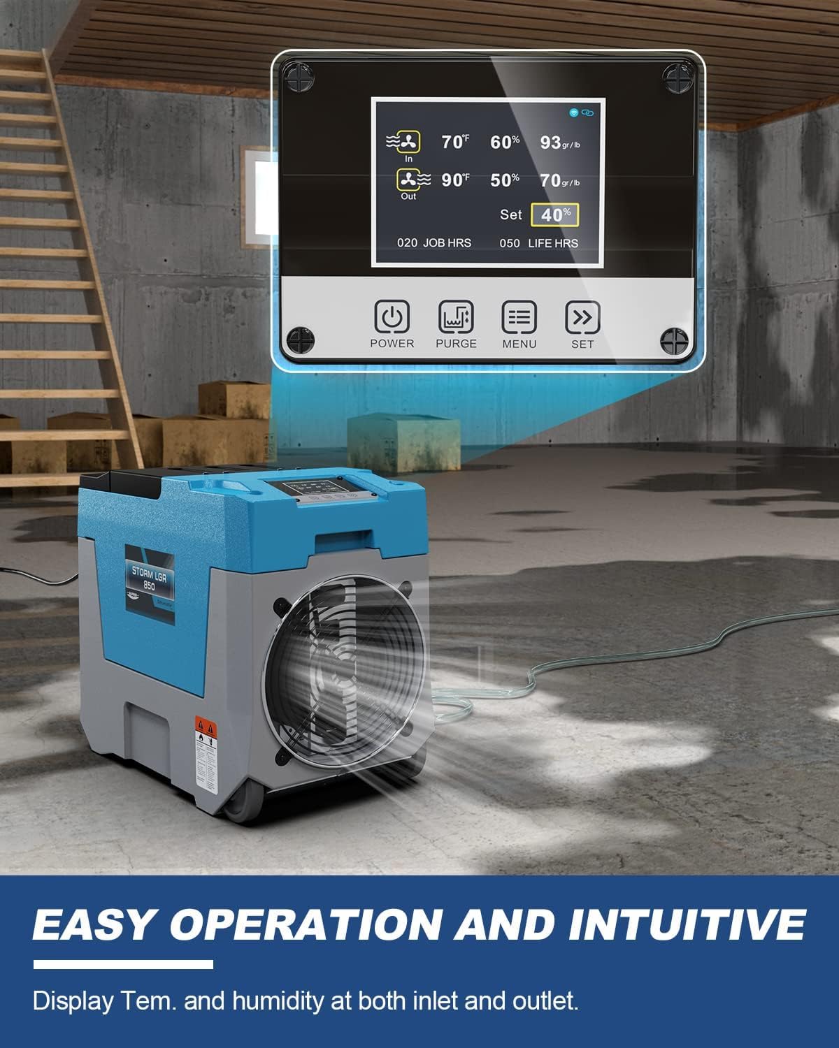 ALORAIR Blue / Large / 180.0 pints Dehumidifiers