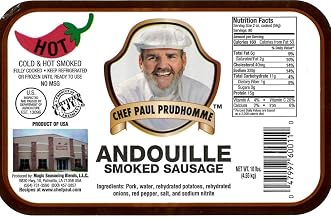 Magic Seasoning Blends Hot Andouille Sausage Rope, 5 Pound -- 2 per case.