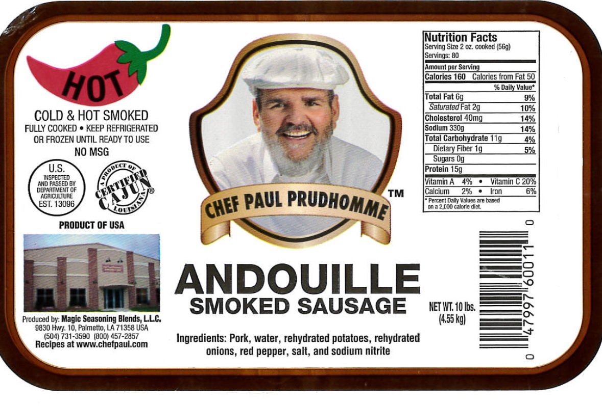 Hot Andouille Sausage Rope by Magic Seasoning Blends – 5 Pound (Pack of 2), Pack of 2