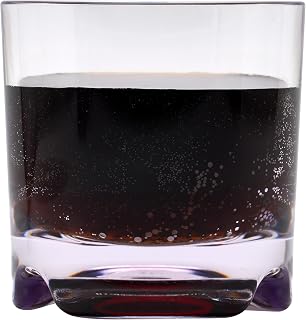 G.E.T. SW-1429-1-SAN-CL-EC BPA-Free Break-Resistant Plastic Old Fashioned Whiskey Glasses, 10 Ounce, Clear (Set of 4)