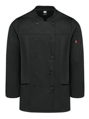 Women's Deluxe Airflow Chef Coat by Red Kap – XX-Large, Polyester, Black, Model 053WBK RG XXL