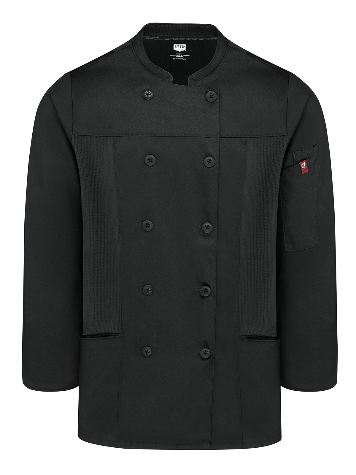 Red Kap X-Small / Black / Deluxe Airflow Chef Coat Chef Jackets